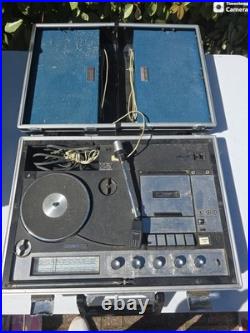 VINTAGE CROWN PORTABLE RADIO CASSETTE AND TURNTABLE PLAYER SCP-7000s FOR PARTS