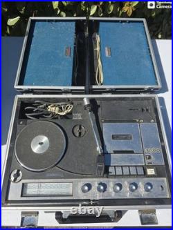 VINTAGE CROWN PORTABLE RADIO CASSETTE AND TURNTABLE PLAYER SCP-7000s FOR PARTS