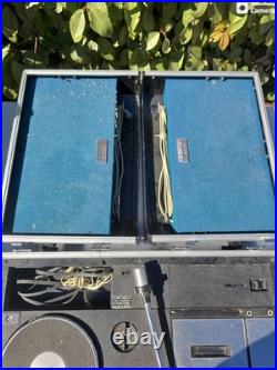 VINTAGE CROWN PORTABLE RADIO CASSETTE AND TURNTABLE PLAYER SCP-7000s FOR PARTS