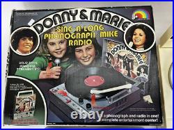 VINTAGE Donny And Marie Sing-A-Long Phonograph / Mike Radio MISSING PARTS AS-IS