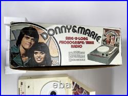 VINTAGE Donny And Marie Sing-A-Long Phonograph / Mike Radio MISSING PARTS AS-IS