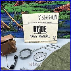 VINTAGE GI Joe Action Soldier Parts Lot Rifle Field Equipment canteen Belt radio