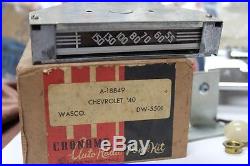 VINTAGE NOS 1940s CHEVROLET WASCO DW-5501 CRONAME AUTO RADIO PONEL KIT A-18849