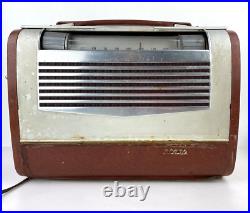 VINTAGE RCA PORTABLE RADIO Handle For Repair Parts Works Static See Video
