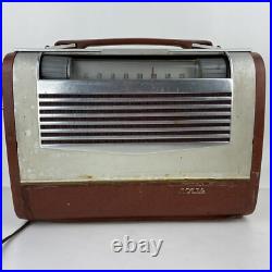 VINTAGE RCA PORTABLE RADIO Handle For Repair Parts Works Static See Video