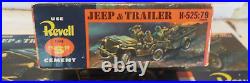 VINTAGE Revell 1956 Radio Jeep & Communications Trailer SEALED PARTS W BONUS