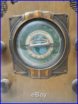 VINTAGE Silvertone Tombstone 6 Tube Radio Model 1954 Parts or Repair
