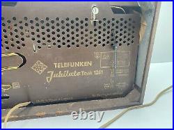 VINTAGE TELEFUNKEN JUBILATE TEAK RADIO 1261 German Germany UNTESTED PARTS ONLY
