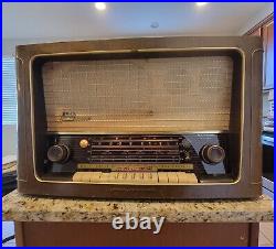 VTG 1957 GRUNDIG 5060 Hi-Fi Zauberklang Tabletop Radio For Parts W. Germany