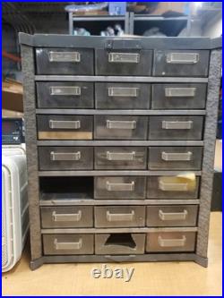 VTG 21 Drawer Plastic Parts Organizer Cabine Electronics Components Resistors #2