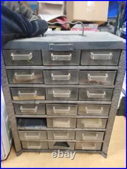 VTG 21 Drawer Plastic Parts Organizer Cabine Electronics Components Resistors #2