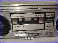 VTG Sanyo M7950K 4 Band Stereo Radio Cassette Recorder Boom Box RARE For Parts