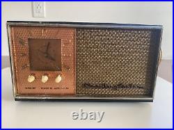 VTG Stromberg-Carlson TUBE AM Clock Radio C-5 For Parts or Repair B23