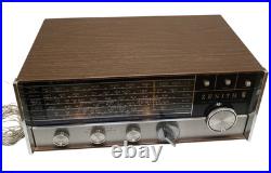 VTG Zenith AM Short Wave Receiver M660A Radio Wood Cabinet Parts Only Powers ON