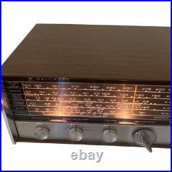 VTG Zenith AM Short Wave Receiver M660A Radio Wood Cabinet Parts Only Powers ON