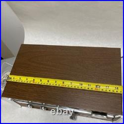 VTG Zenith AM Short Wave Receiver M660A Radio Wood Cabinet Parts Only Powers ON