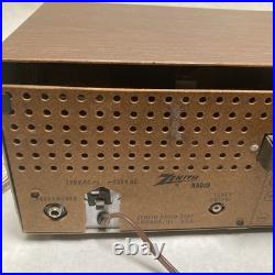 VTG Zenith AM Short Wave Receiver M660A Radio Wood Cabinet Parts Only Powers ON