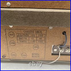 VTG Zenith AM Short Wave Receiver M660A Radio Wood Cabinet Parts Only Powers ON