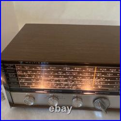 VTG Zenith AM Short Wave Receiver M660A Radio Wood Cabinet Parts Only Powers ON