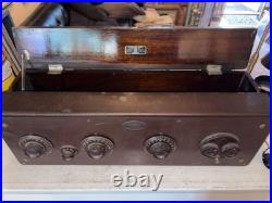 Vintage 1920`s Atwater Kent Model 20 Tube Radio Bread Box Parts Repair Restore