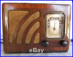Vintage 1920s/1930s Philco Valve Tube Radio Wood Case WORKING Part NO. 37-5505