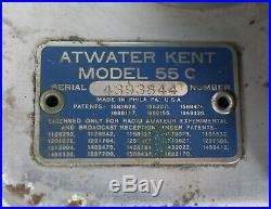 Vintage 1920s Atwater Kent Radio Model 55 C Parts or Repair
