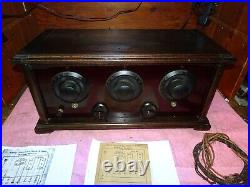 Vintage 1920s Radios Antique Early Tubes NEEDS TUBES Clean Parts Or Repair