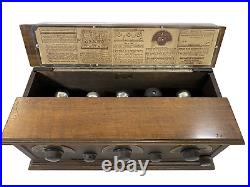 Vintage 1920s Stewart Warner Tube Casket Radio Model 300 for Parts / Staging