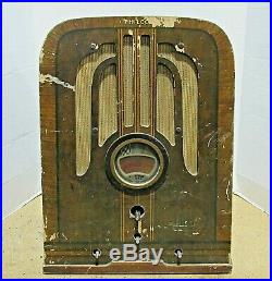 Vintage 1930's Philco Cathedral Tube Radio Model 37-620 for Parts or Repair