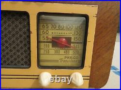 Vintage 1930's Philco Transitone PT-66 AM Tube Radio M# 39-6731 Parts or Restore
