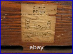 Vintage 1930's Philco Transitone PT-66 AM Tube Radio M# 39-6731 Parts or Restore