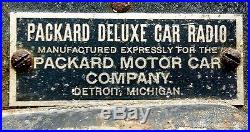 Vintage 1930s Packard Deluxe Automobile Car Radio Authentic Original Barn Find