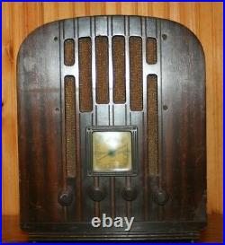 Vintage 1934 Ge C70 Battery Tombstone Radio For Parts Or Repair