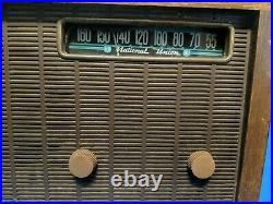 Vintage 1947 National Union Tube Radio Wood Model 571 PARTS/REPAIRS
