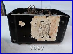 Vintage 1950 Marconi Radio Brown Red Front Bakelite Case Parts or Repair