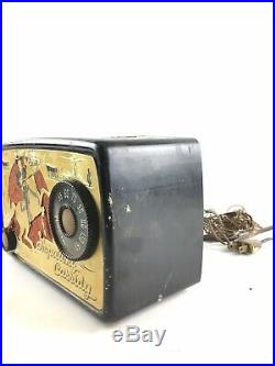 Vintage 1950's Arvin Hopalong Cassidy Tube Radio Restore or Parts -4372