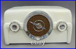 Vintage 1950s Crosley 10-135 Bakelite Dashboard Tube Radio White Parts Repair