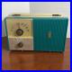 Vintage-1950s-ZENITH-Royal-900-Turquoise-Transistor-Radio-for-Parts-Untested-01-sb