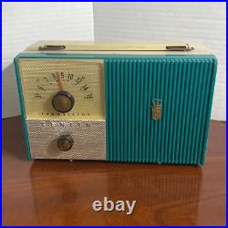 Vintage 1950s ZENITH Royal 900 Turquoise Transistor Radio for Parts / Untested