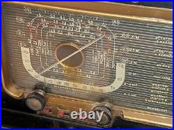 Vintage 1950s Zenith Transoceanic SW Radio 5H40 H-500 For Parts with Paperwork