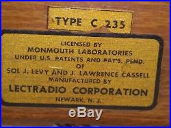 Vintage 1950s lectradio electronx radio c 235 rare estate find parts or repair