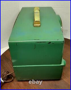 Vintage 1952 Zenith Aqua Green AM/FM Radio Model K725 Parts Or Repair