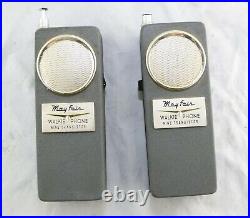 Vintage 1960s May Fair Walkie Talkies (Walkie Phone) Radios w Box -For Parts