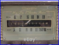 Vintage 1964 Star-lite AM/FM 2 Speaker Radio Model FM-W200 AS-IS For Parts