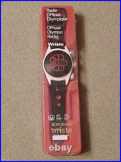 Vintage 1970s Wristo Official Olympic Radio Watch Bon Rand For Parts Very Rare