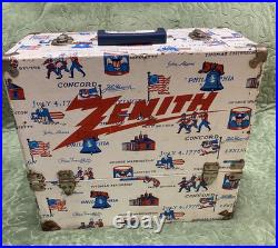 Vintage 1976 ZENITH Radio TV Repairman Case Wood 1776 Edition, Full of 34 parts