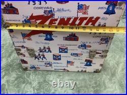 Vintage 1976 ZENITH Radio TV Repairman Case Wood 1776 Edition, Full of 34 parts