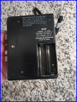 Vintage 1980s KLH S-200 Solo Personal Stereo FM Cassette Walkman Parts/Repair