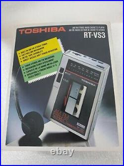 Vintage 1980s Toshiba RT-VS3 AM FM Stereo Cassette Player, Unused, For Parts Only