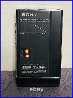 Vintage-1988-Sony WM-F100III Walkman Radio Works -For Parts or Repair-Read